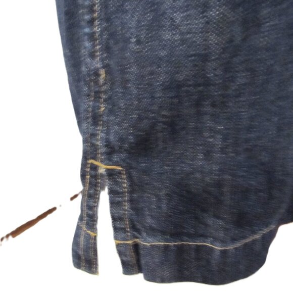 Ralph Lauren Denim Dress Size M Short Sleeve Collared V-Neck Casual Black Label - Picture 5 of 7